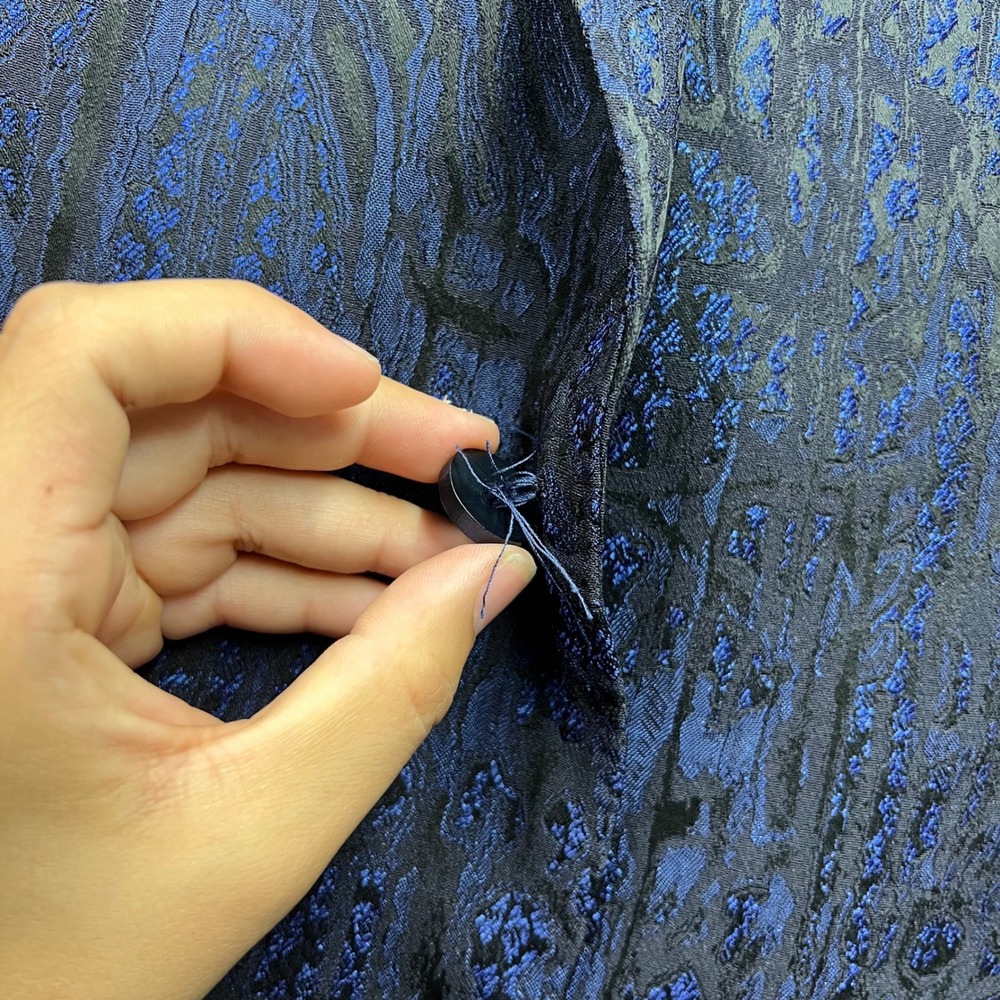 Robert Graham Mens Blue Black Jacquard Sport Coat Blazer US 50 EU 60 1JD5U0 - Picture 11 of 13